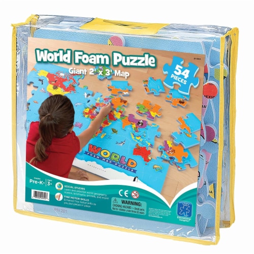 Educational Insights® World Foam Map Puzzle Perspective: front