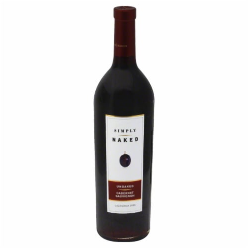 Simply Naked Unoaked Cabernet Sauvignon California Red Wine Perspective: front