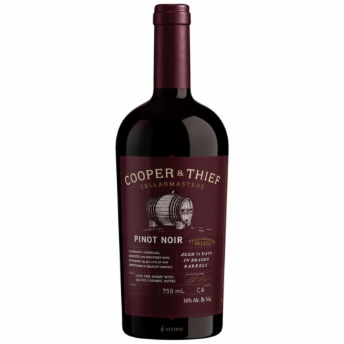 Cooper and Thief Brandy Barrel Aged Pinot Noir Red Wine