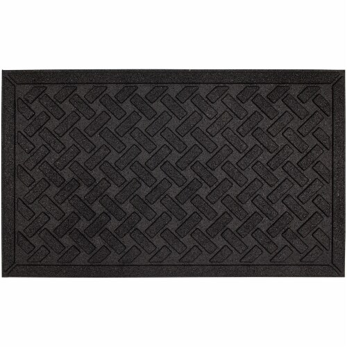 Mohawk Home Cross Weave Matrix Doormat - Black Perspective: front