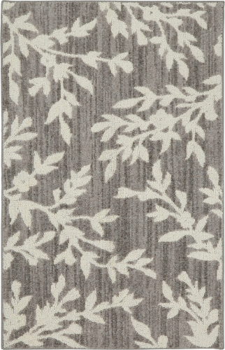 Mohawk Home Floral Branches Accent Rug - Gray Cream Perspective: front