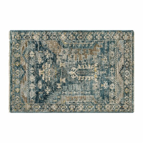 Mohawk Home Accent Rug - Blue Perspective: front