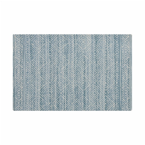 Mohawk Home Vintage Rug - Parquet Blue Perspective: front