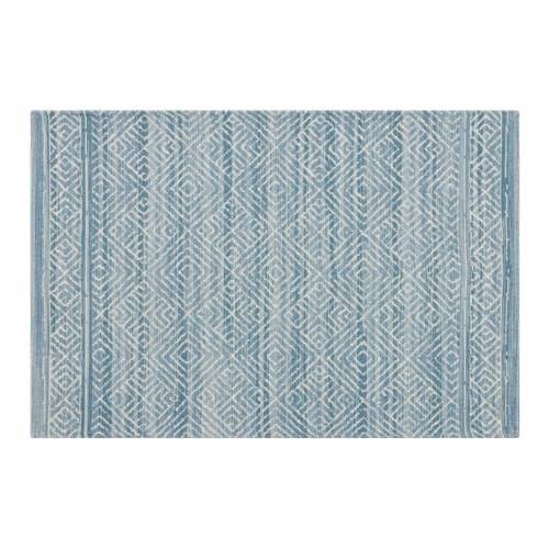 Mohawk Home Vintage Rug - Parquet Blue Perspective: front