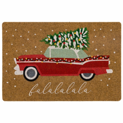 Mohawk Home Vintage Holiday Door Mat Perspective: front