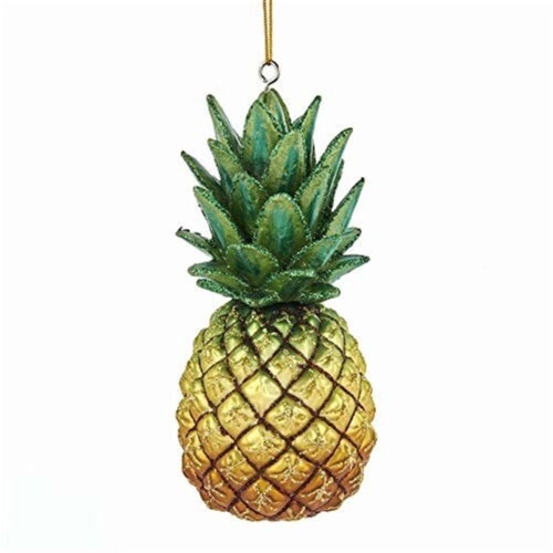 Glass Nutcracker Ornament Gold-Green - Katherine Beck