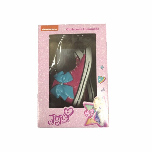 Nickelodeon® Jo Jo Siwa™ Pink Tennis Shoe Ornament Perspective: front