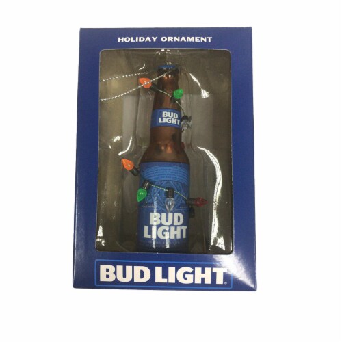 Bud Light® with String Lights Christmas Ornament Perspective: front