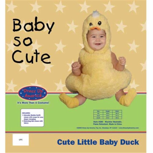 Dress Up America Cute Little Baby Duck Costume Set 0-6 mo. 280-6M, 1