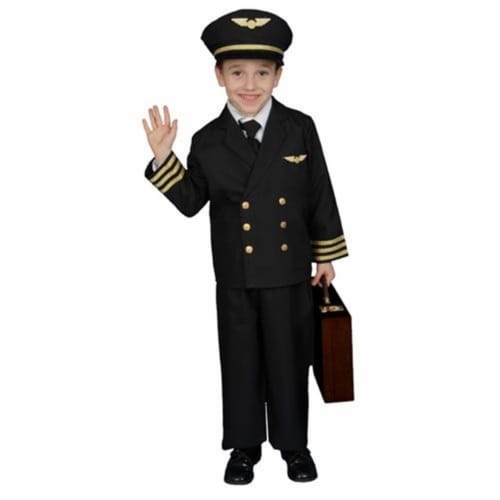 Dress Up America 365-L Pilot Boy Jacket Costume - Size Large 12-14 Perspective: front