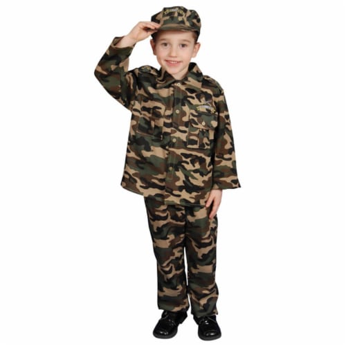 Dress Up America 202-T2 Deluxe Army Dress Up Costume Set - Toddler T2 Perspective: front