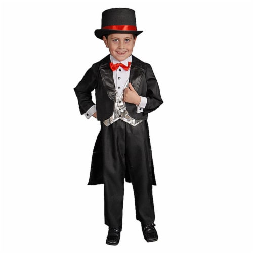 Dress Up America 428-L Black Tuxedo - Large 12-14 Perspective: front