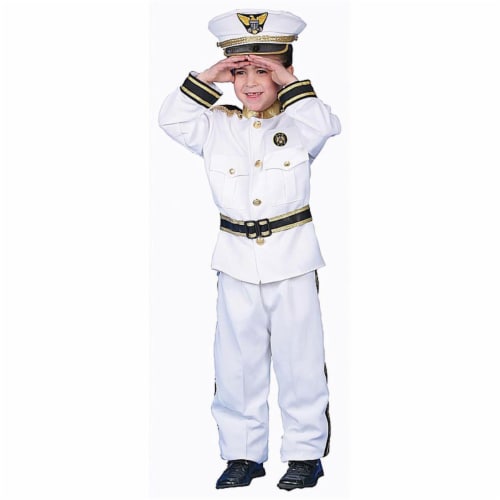 Dress Up America 229-T2 Deluxe Navy Admiral Costume Set - Toddler T2 Perspective: front