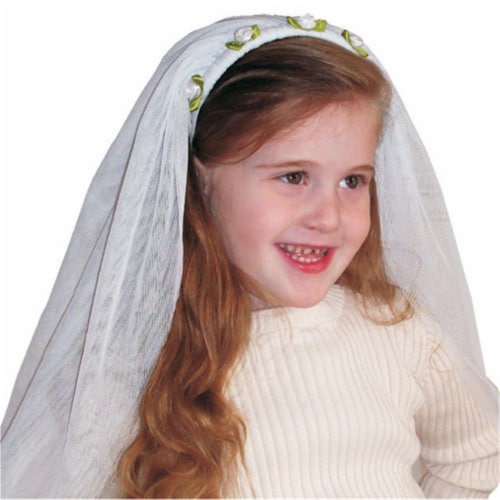 Dress Up America 508 Child Bride Veil - Halloween Accessory Perspective: front