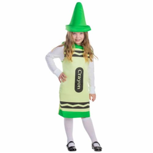 Dress Up America  Green Crayon Costume- T2 Perspective: front