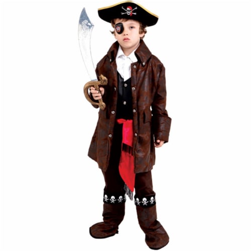 Dress Up America 708-T4 Toddler 4 Caribbean Boy Pirate Costume Perspective: front