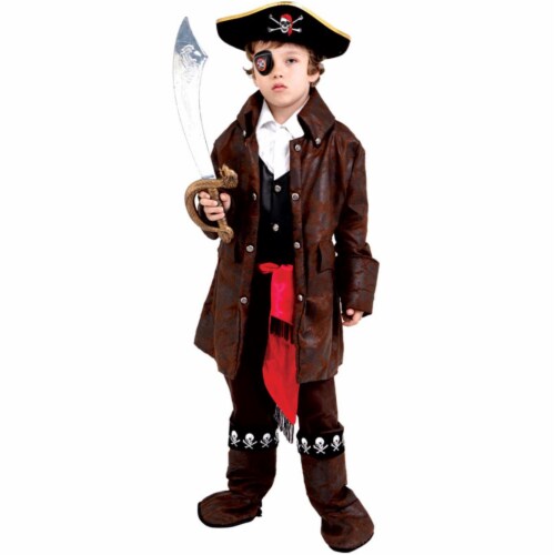 Dress Up America 708-S Small 4-6 Caribbean Boy Pirate Costume Perspective: front