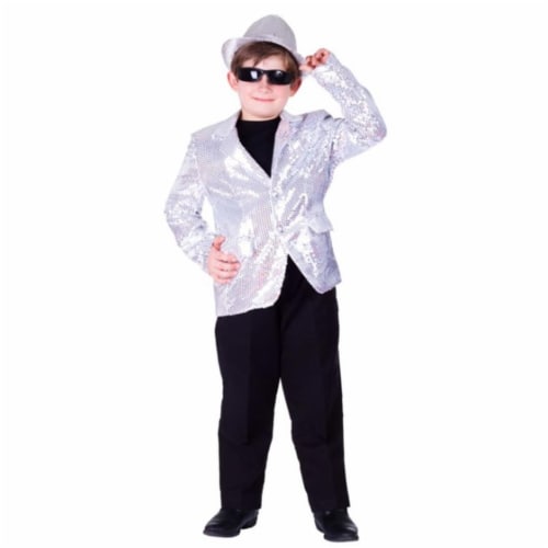 Dress Up America Kids Sequined Blazer#44; Large - Age 12 To 14 Costume Perspective: front