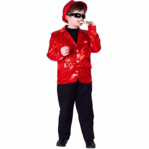Dress Up America Kids Sequined Blazer, Extra Large - Age 14 To 16 Costume Perspective: front