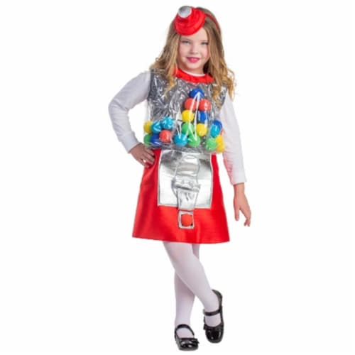 Dress Up America 749-T4 Gumball Machine Girls Costume- T4 Perspective: front