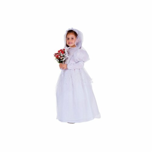 Dress Up America Shimmering Bride Costume&#44; T2 Costume Perspective: front