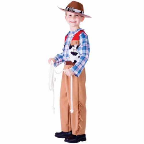 Dress Up America Junior Cowboy Costume&#44; T4 Costume Perspective: front