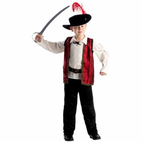Dress Up America 799-M Courageous Musketeer Boys Costume- Medium - Age 8 to 10 Perspective: front