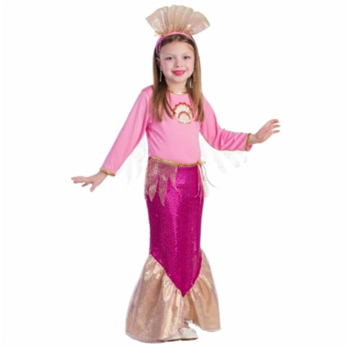 Dress Up America 827-T2 Little Mermaid Girls Costume- T2 Perspective: front