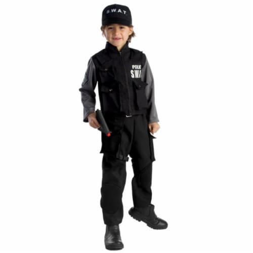 Dress Up America Junior Swat Team Boys Costume- Large - Age 12 To 14 Costume Perspective: front
