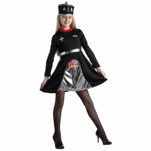 Dress Up America Tween Energizer Battery Girls Dress- Small Costume Perspective: front
