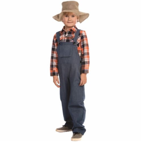 Dress Up America 840-S Farmer Costume- Small - Age 4 to 6 Perspective: front