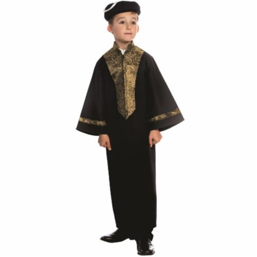 Dress Up America Sephardic Chacham Rabbi Costume- Medium - Age 8 To 10 Costume Perspective: front