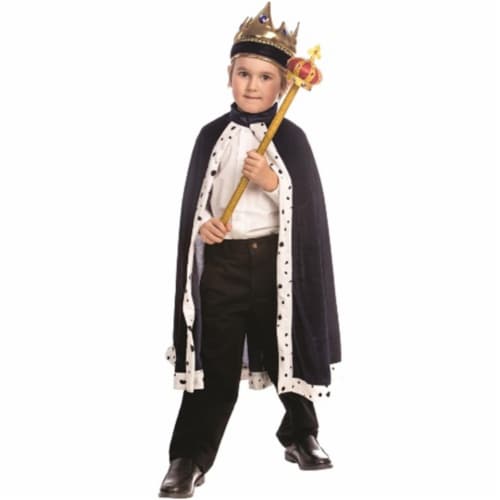 Dress Up America  Kids Navy King Robe Perspective: front