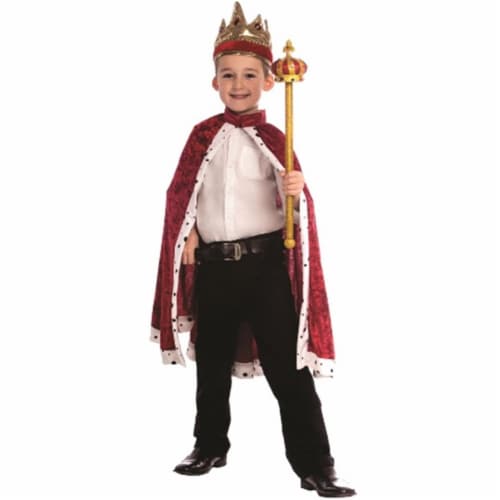 Dress Up America  Kids Red King Robe Perspective: front
