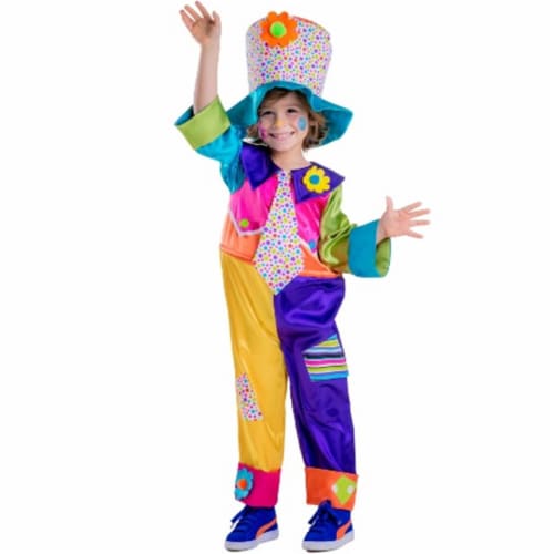 Dress Up America Circus Clown Costume- Small - Age 4 To 6 Costume Perspective: front