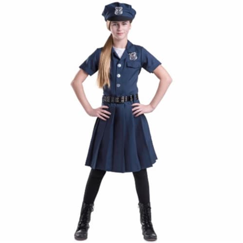 Dress Up America  Girls Police Officer Costume- Small - Age 4 to 6 Perspective: front