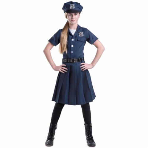 Dress Up America  Girls Police Officer Costume- T4 Perspective: front