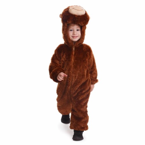 Dress Up America  Plush Monkey Costume - Brown&#44; Toddler 4 Perspective: front