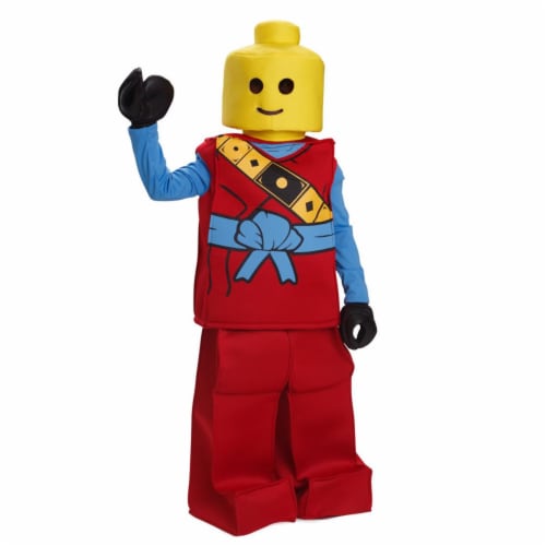 Dress Up America  Toy Block Ninja Man Costume - Red&#44; Toddler 4 Perspective: front