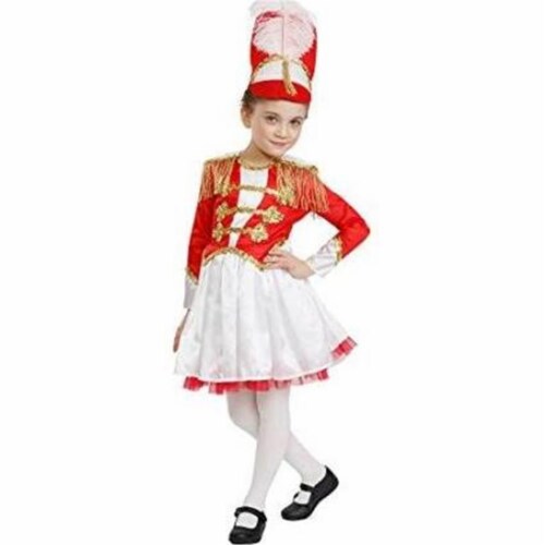 Dress Up America Fancy Drum Majorette Costume, Large Costume Perspective: front