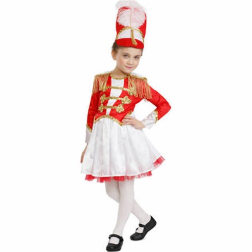 Dress Up America  Fancy Drum Majorette Costume&#44; Medium Perspective: front