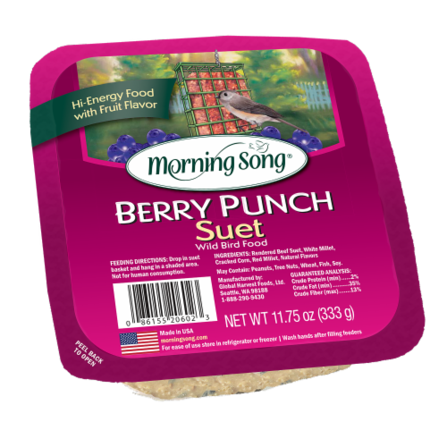 Morning Song Berry Punch Suet Perspective: front