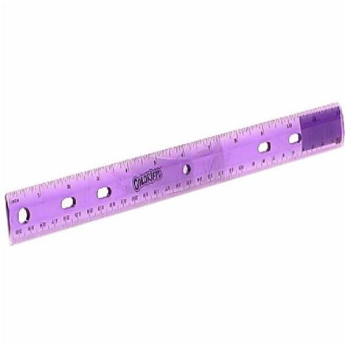 Office Works® Plastic Ruler - Assorted Perspective: front