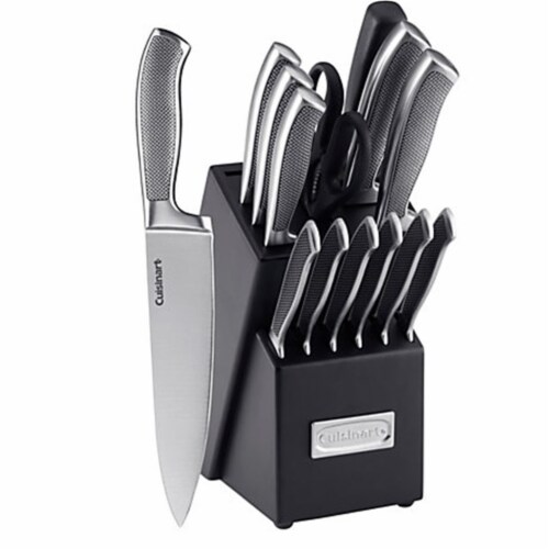 Conair VQ9188 Stainless Steel Cutlery Knife Block Set - 15 Piece Perspective: front