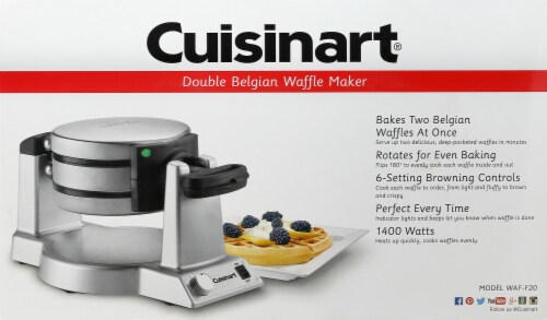 Cuisinart Double Belgian Waffle Maker - Silver/Black, 1 ct - Ralphs