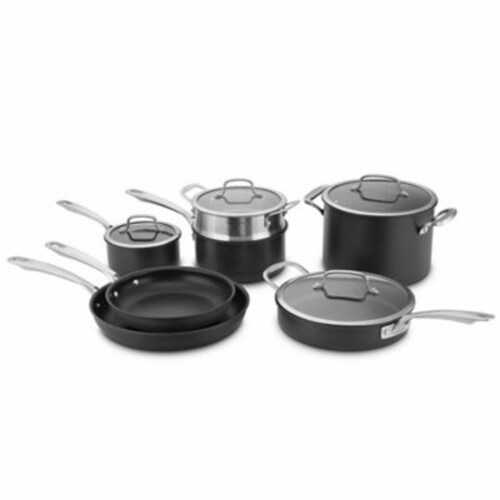 Cuisinart 11-Piece Black Stainless Steel Cookware Set