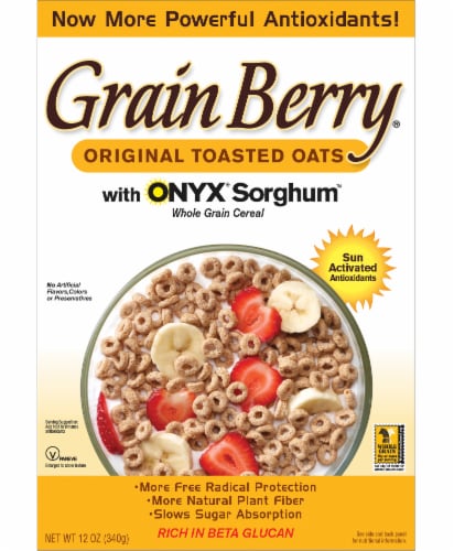 Grain Berry® with Onyx® Sorghum™ Original Toasted Oats Whole Grain Cereal Perspective: front