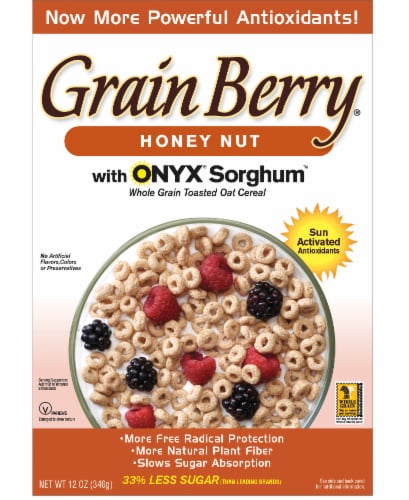 Grain Berry® Honey Nut Toasted Oats Cereal Perspective: front
