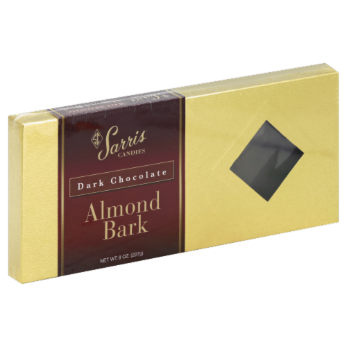 Sarris Candies Dark Chocolate Almond Bark Perspective: front