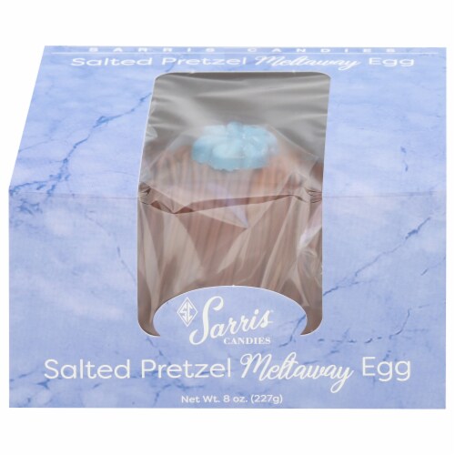 Sarris Candies Salted Pretzel Meltaway Egg Perspective: front